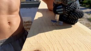 24. Установка мауэрлата на шпильки армопояса.