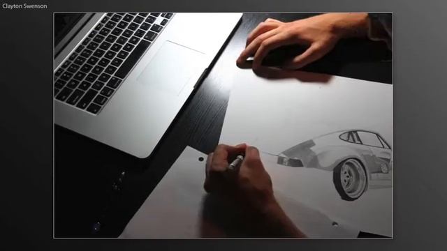 Porsche 911 Time-lapse Drawing