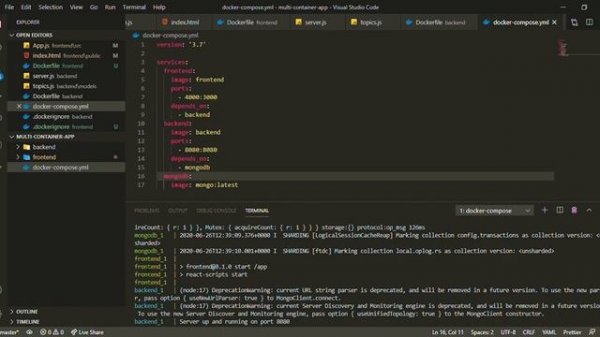 docker compose yml   multi container app   Visual Studio Code 2020 06 26 07 38 28