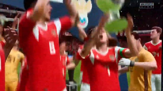 Россия стала победителем Чемпионата Европы) Церемония вручения кубка в игре FIFA20 смотреть онлайн