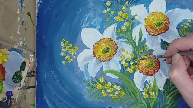 Рисуем открытку на 8 марта | Нарциссы смотреть онлайн