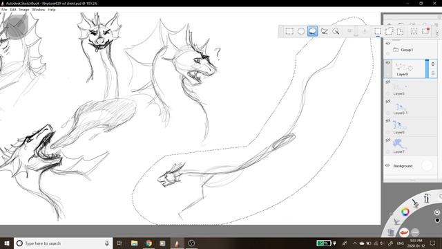 SpeedDraw [Water Dragon Sketches] --- 2020 - 01 - 13 смотреть онлайн