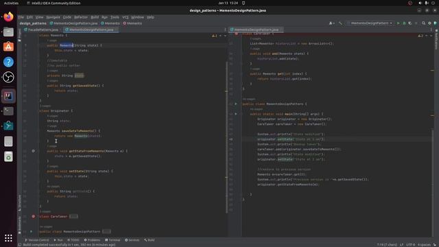 Memento Design Pattern example part2 смотреть онлайн