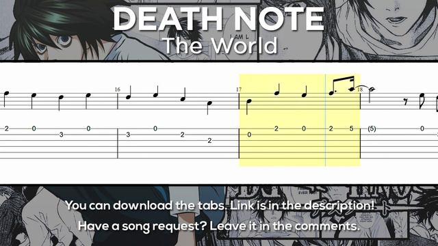 Death Note OP - The World Guitar Tutorial [TABS] (Easy) смотреть онлайн