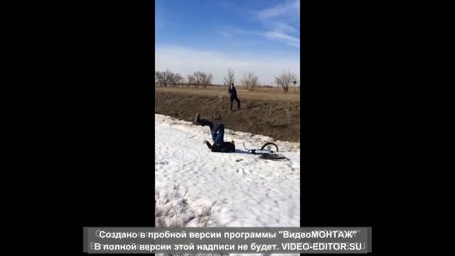 Самый самый экстренный тормоз на велике! Посмотрите! смотреть онлайн