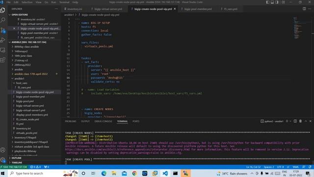 Create node, pool, add pool member and VIP in F5 LTM by Ansible смотреть онлайн