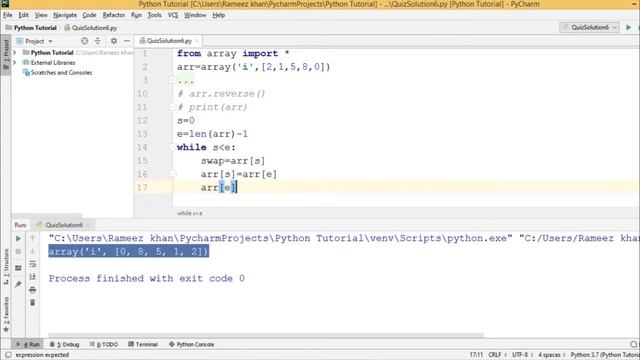#34 Python Tutorial for Beginners | Quiz_6 Solution | python exercise solution смотреть онлайн