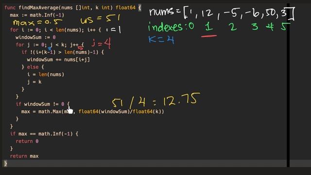 Sliding Window Pattern: 1/4 (Maximum Average Subarray I) смотреть онлайн
