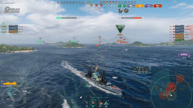 Dante Alighieri 5 kills and 150k damage | World of Warships Gameplay смотреть онлайн