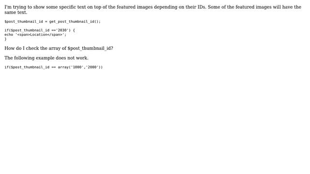 Wordpress: How to check the array of featured images IDs? смотреть онлайн