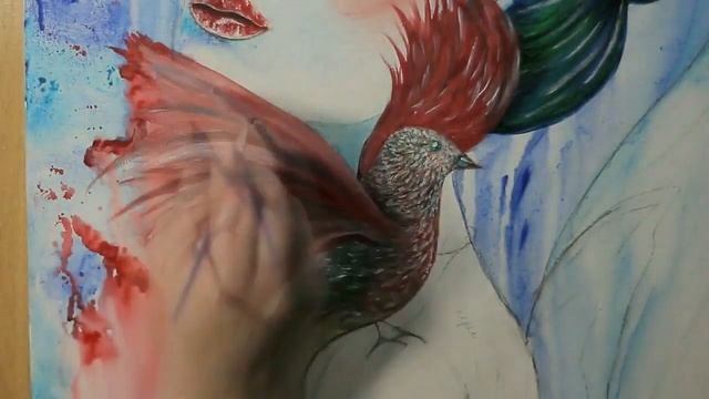 Acrylic speed painting. Картина акрилом на холсте. Kate Sk* смотреть онлайн