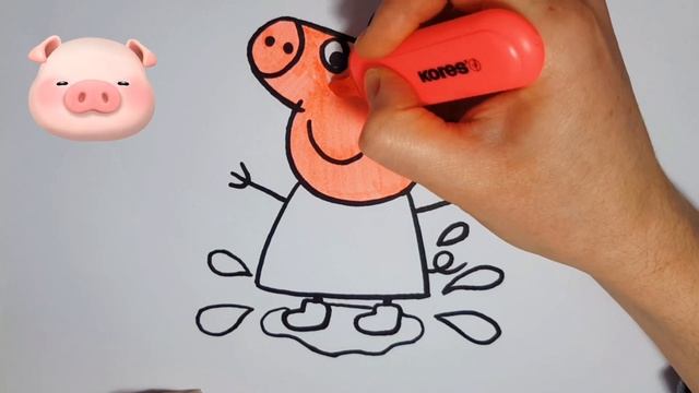 Easy draw peppa pig with kids | Легко нарисовать свинку пеппу с детьми | смотреть онлайн