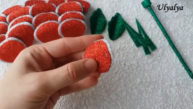 Блестящая роза из фоамирана / Цветы из Фоамирана / Flowers From Foamiran / EVA