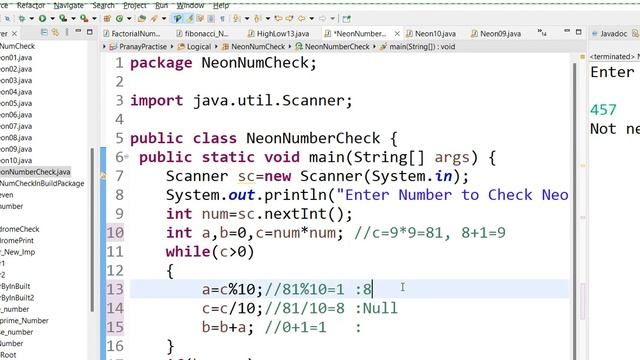 Java Logical Program : check Neon Number смотреть онлайн