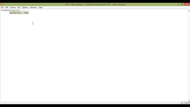 Python tutorial 3 - User Input смотреть онлайн