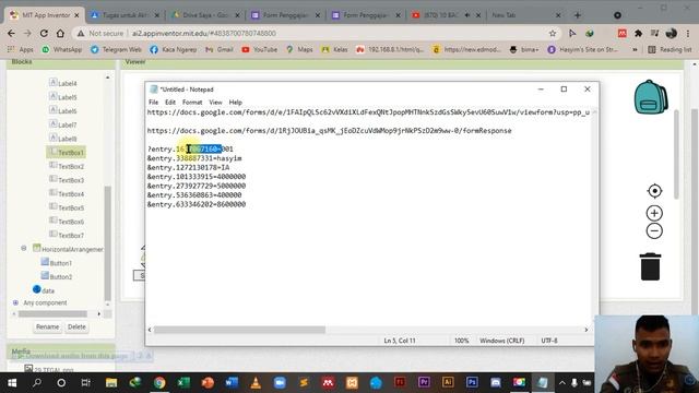 CARA MENGHUBUNGKAN MIT APP INVENTOR DENGAN GOOGLE FORM/SPREADSHEETS ( MEMASUKAN DAN MENGAMBIL DATA смотреть онлайн