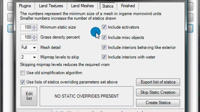 Morrowind Modded - My Morrowind Graphics Extender (MGE) Settings