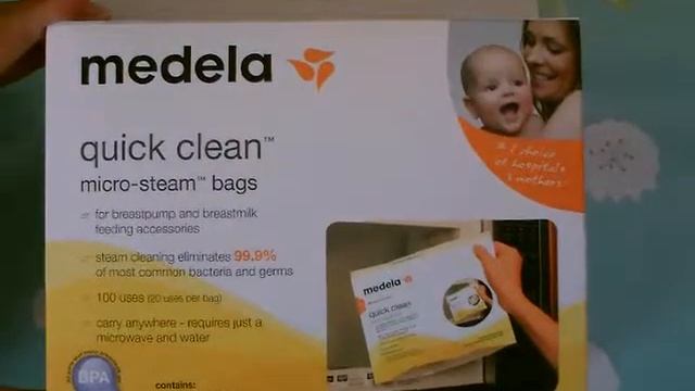 Medela Quick Clean Micro-Steam Bags & Munchkin Microwave Sterilizer Bags смотреть онлайн
