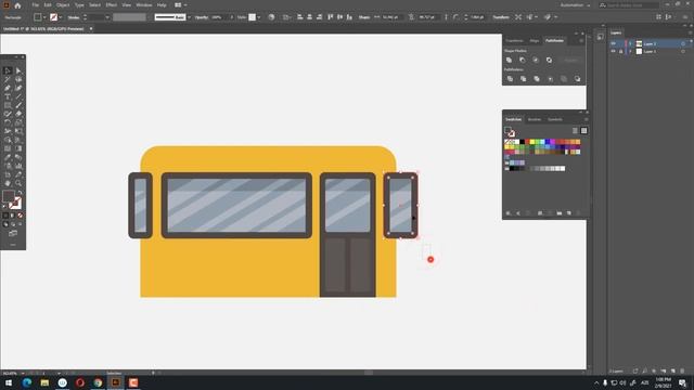School Bus tutorial in Adobe Illustrator - Step by step смотреть онлайн