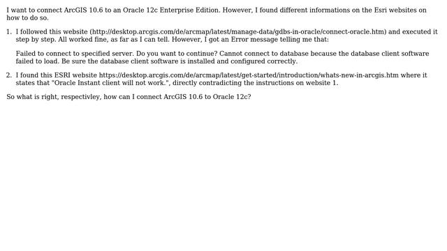 GIS: Connect ArcGIS 10.6 to Oracle 12c Enterprise Edition смотреть онлайн