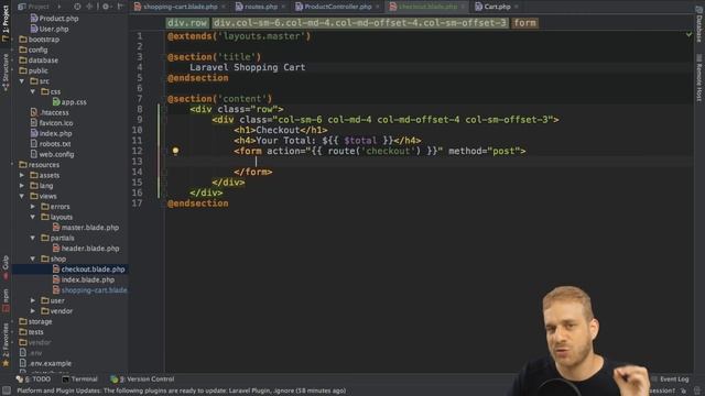 Laravel 5.2 PHP - Build a Shopping Cart - #10 Stripe Payments View смотреть онлайн