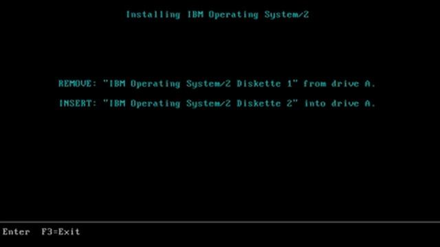 Installing IBM OS/2 1.0 in VirtualBox смотреть онлайн