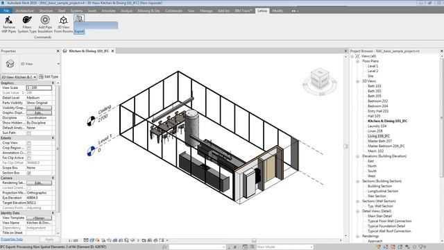Revit API: 3D views from rooms + IFC export смотреть онлайн