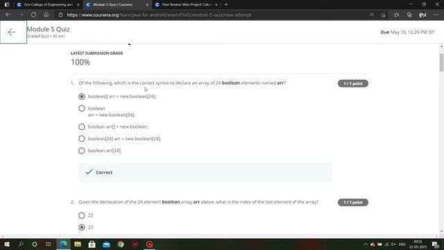 JAVA FOR ANDROID// Week 2 Quiz Assignment answer // #Coursera // 2021 //100%correct смотреть онлайн