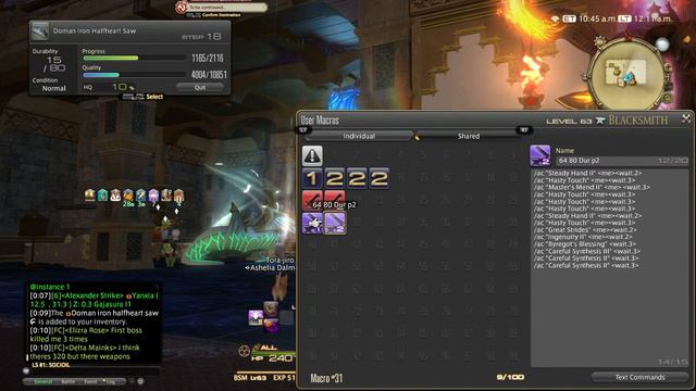Final Fantasy XIV: Stormblood - LV.64 80 DURABILITY HQ MACRO GREAT GIL MAKING RECiPE TIPS смотреть онлайн