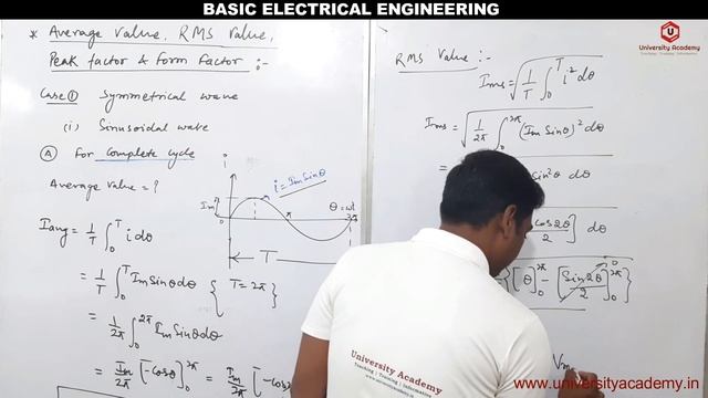 BEE25: Average and effective values, Form and peak factors| Symmetrical Sinusoidal Waveforms смотреть онлайн