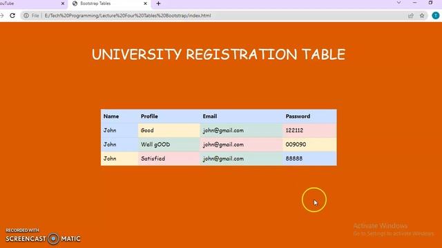 HTML5 | CSS3 | Bootstrap 5 Tables | | Full Tutorial | Lecture No # 3 смотреть онлайн