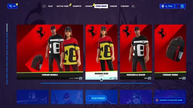 Buying New Ferrari Fortnite Bundle (Modena Icon) смотреть онлайн