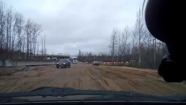 Строительство путепровода на Белоостровском шоссе смотреть онлайн