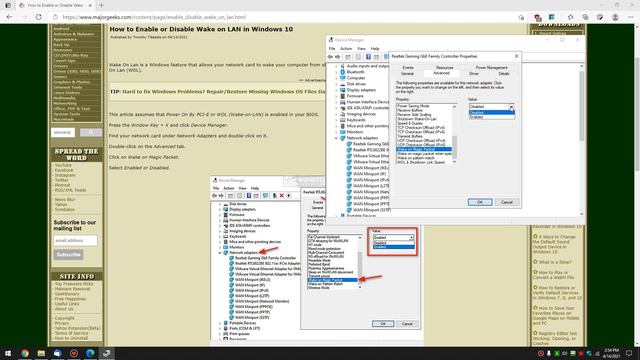 How to Enable or Disable Wake on LAN in Windows 10 смотреть онлайн