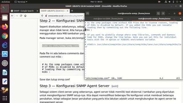 20200513 UBUNTU 20.04 uji coba instalasi snmpd смотреть онлайн