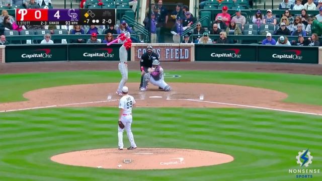 Benches Clear Phillies Rockies as Harper Won't Put Up With Bird; Phills Manager Strike Zone Ejectio смотреть онлайн