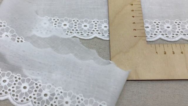 Шитье цв.молочный (общая ширина 68мм, ширина вышивки 33мм), хлопок-100%, батист АРТ 4797