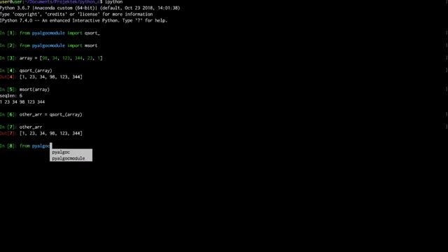 Python Project: Extending Python with Algorithms written in C (pyalgoc) смотреть онлайн