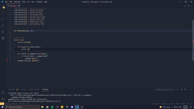 3D Rotation & Projection using Python / Pygame смотреть онлайн
