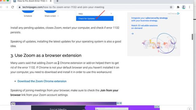 Zoom Error 1132 - What To Do?