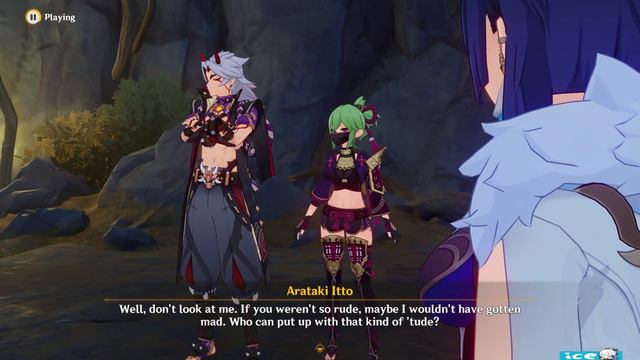 Arataki Itto and Kuki Shinobu moments | Genshin Impact смотреть онлайн