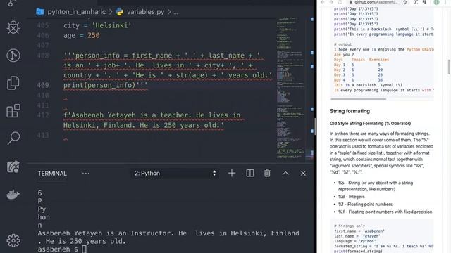 Python in Amharic: Day 3 - 2/4 смотреть онлайн
