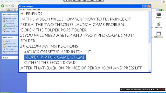 How to fix Prince of Persia-The two thrones Launch Game Error смотреть онлайн