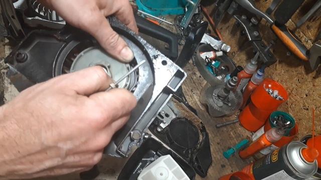 Бензопила Свитязь - как отремонтировать стартер на бензопиле