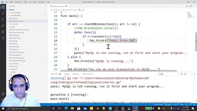 Golang Tutorials -24- Golang Panic vs Recover | Panic Golang | Recover Golang | Dr Vipin Classes смотреть онлайн