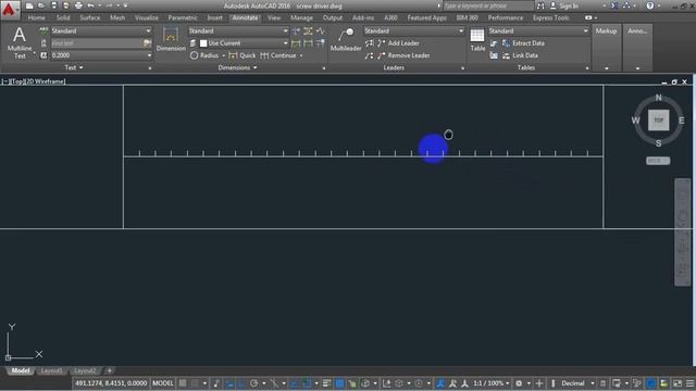 AutoCAD 2D, Screwdriver, How to draw Screwdriver, training part 1 смотреть онлайн