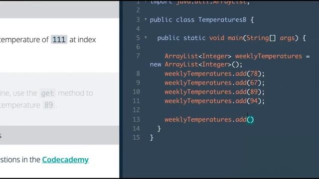 Codecademy Learn Java, ArrayList Insertion, Data Structures смотреть онлайн