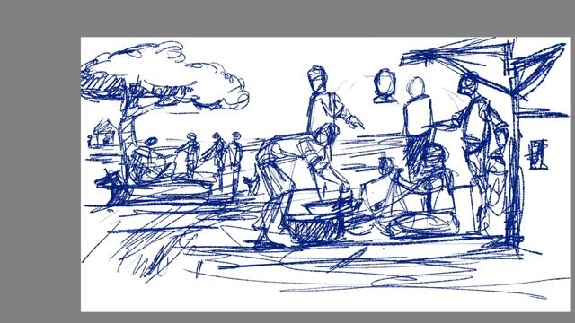 Memory Drawing /Esy way Draw Vegetables Market /Gesture Drawing смотреть онлайн