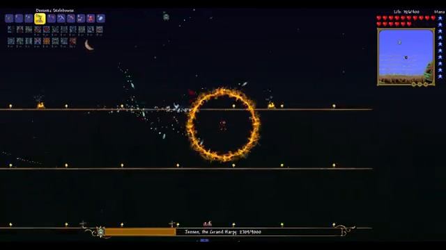 Jensen, the Grand Harpy bossfight | Terraria Shadows of Abaddon mod смотреть онлайн