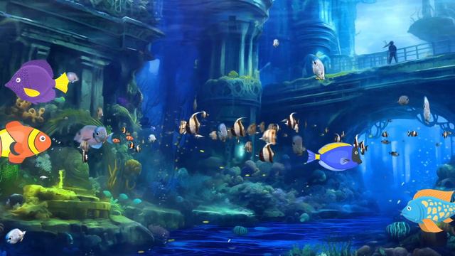 Lullaby And Calming Undersea Animation 🐠 Aquarium 🐟 Soothing Fishes 🐟 Fantasy Sleep Music 😴